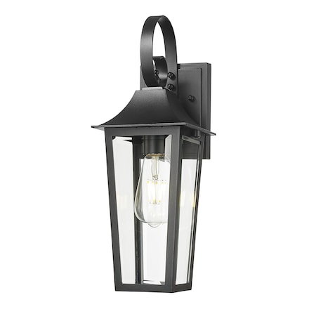 Z-Lite Gannon 1 Light Outdoor Wall Light, 6in. W x 17.25in. H, Black 5008S-BK